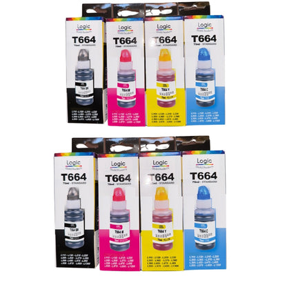 Pack X2 Tintas compatibles para T664 Modelos L-120 L-380