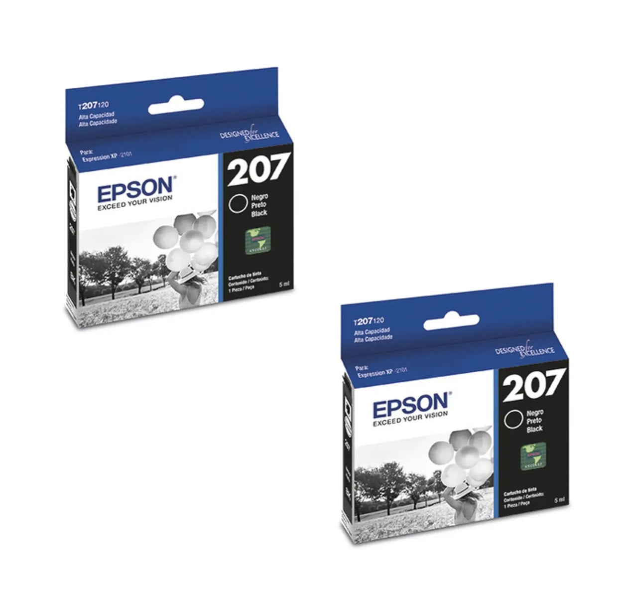 Pack 2 cartuchos Epson 207 Negro Original