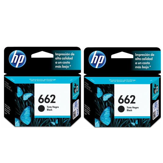 Pack 2 Cartuchos Hp 662 Negro Originales