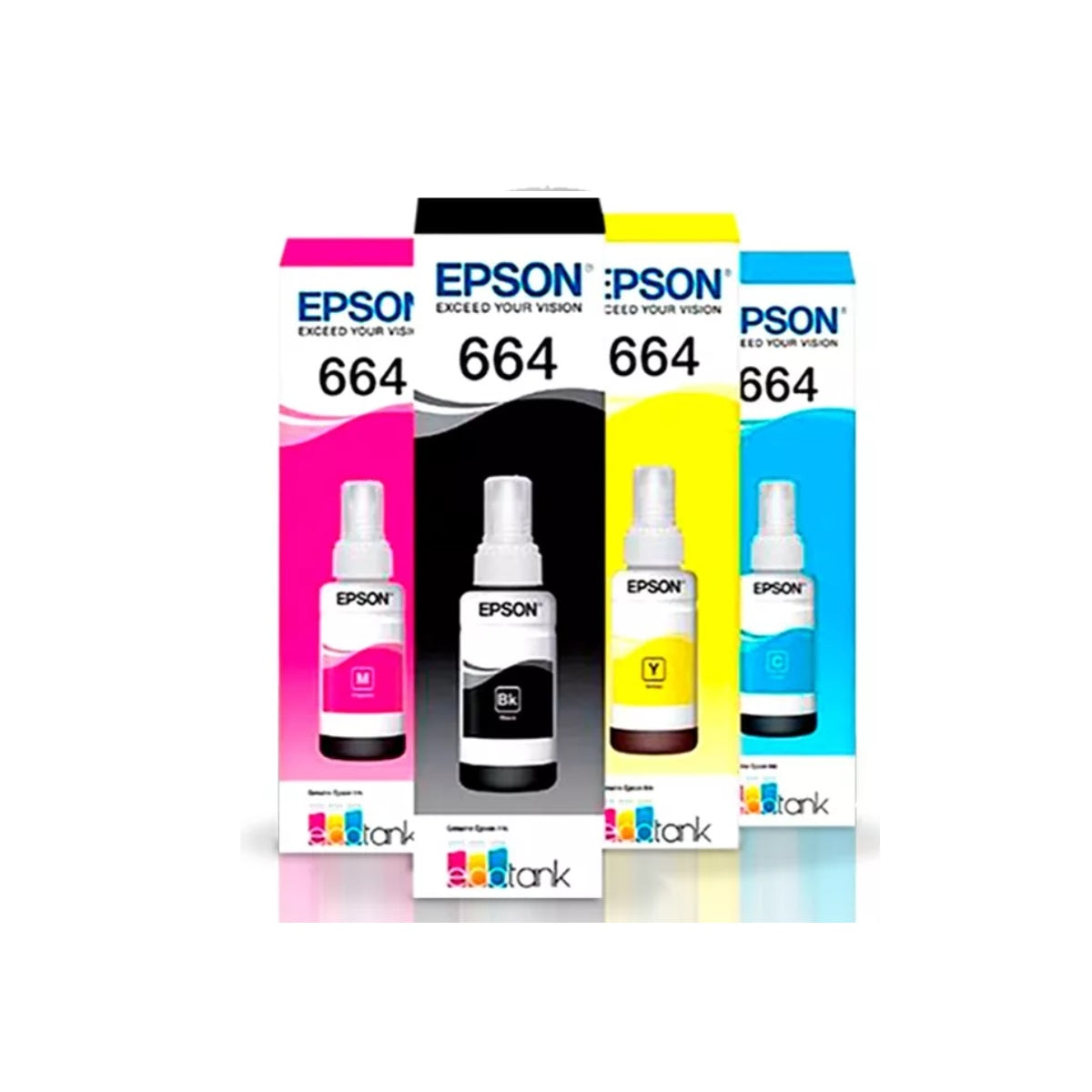 Pack Tintas Epson 664 Original N/M/C/Y