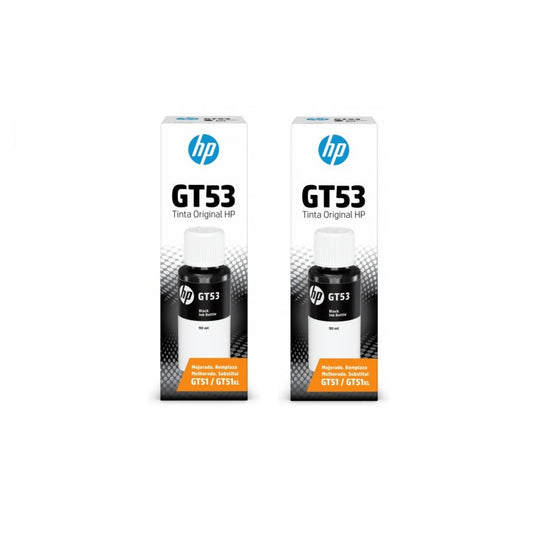 Pack 2 Tintas Hp GT53 Negro Original