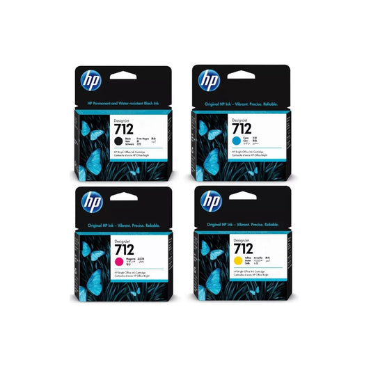 Pack Cartuchos Hp 712XL Negro + 712 Colores N/M/C/Y