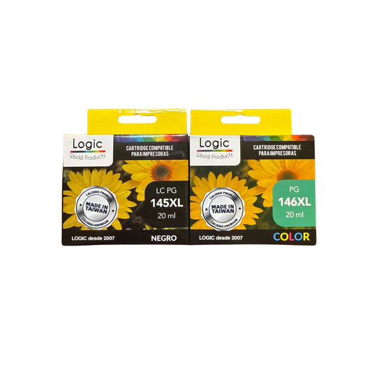 Pack Tintas Compatible para 145XL-146XL Negro/Tricolor