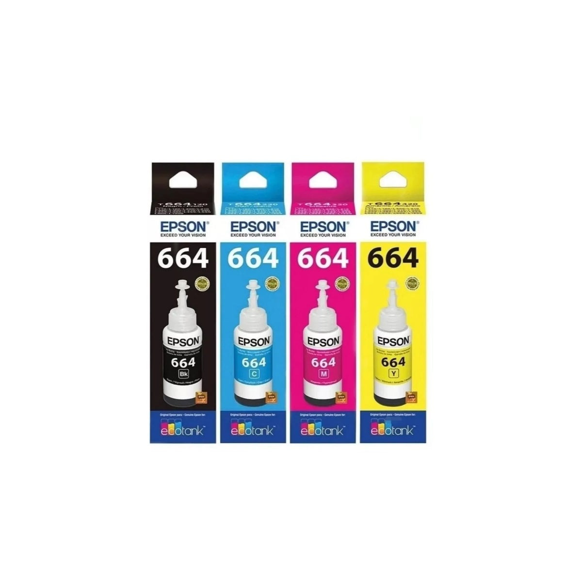 Pack Tintas Epson 664 Original N/M/C/Y