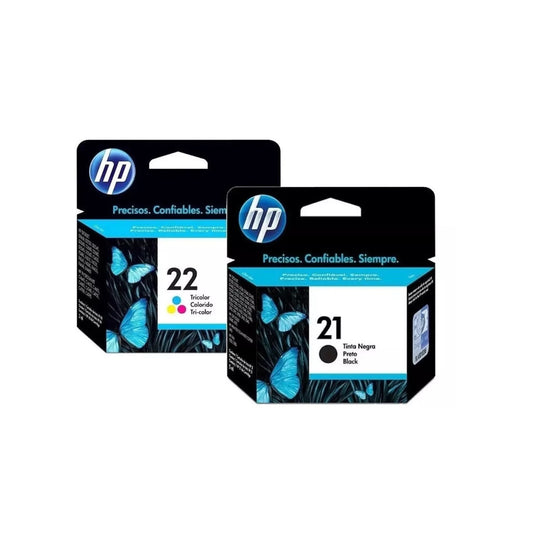 Pack Cartuchos hp 21-22 Original Negro / Tricolor