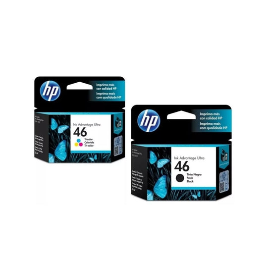 Pack Cartuchos hp 46 Original Negro / Tricolor