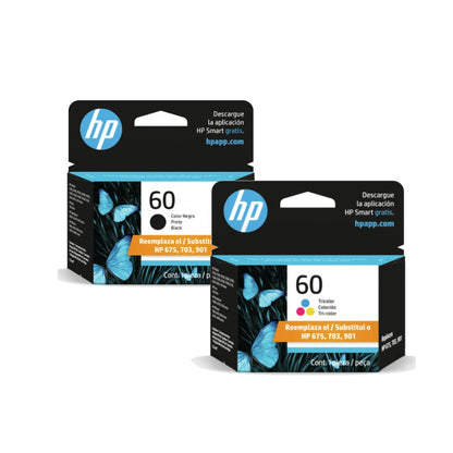 Pack Cartuchos hp 60 Original Negro / Tricolor