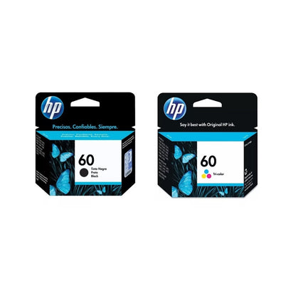 Pack Cartuchos hp 60 Original Negro / Tricolor