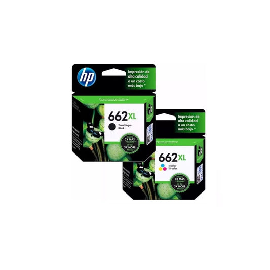 Pack Cartuchos hp 662XL Original Negro / Tricolor