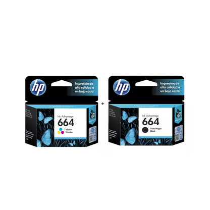 Pack Cartuchos hp 664 Original Negro / Tricolor