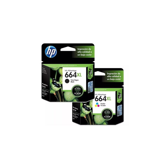 Pack Cartuchos hp 664XL Original Negro / Tricolor