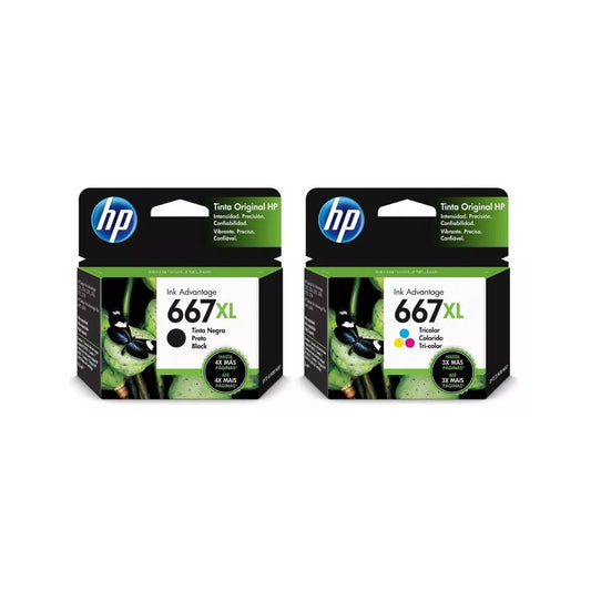 Pack Cartuchos hp 667XL Original Negro / Tricolor