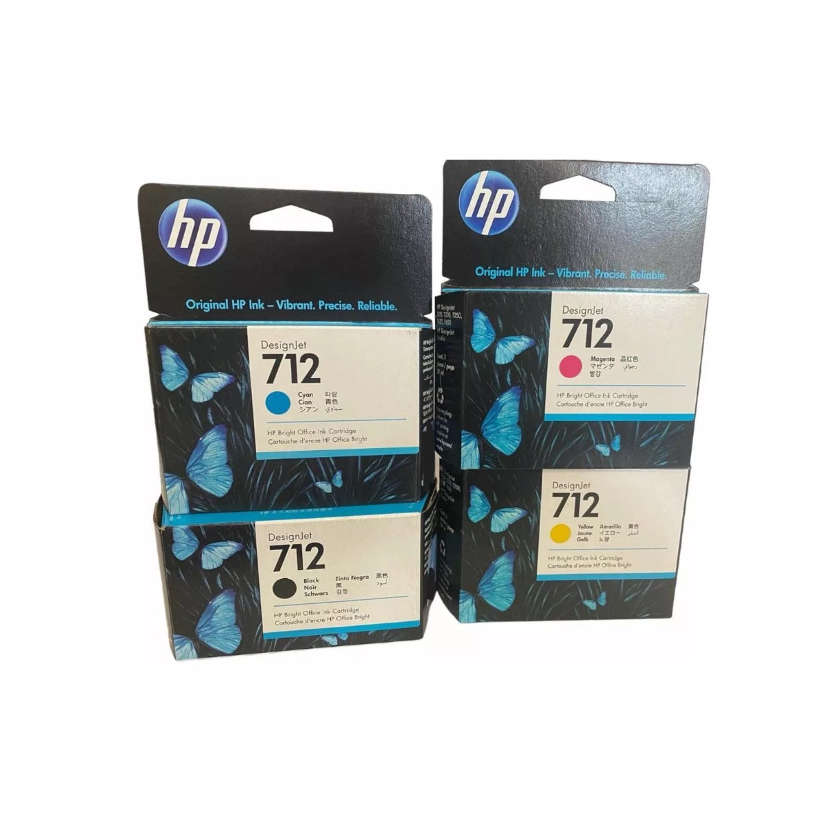 Pack Cartuchos hp 712 Original N/M/C/Y