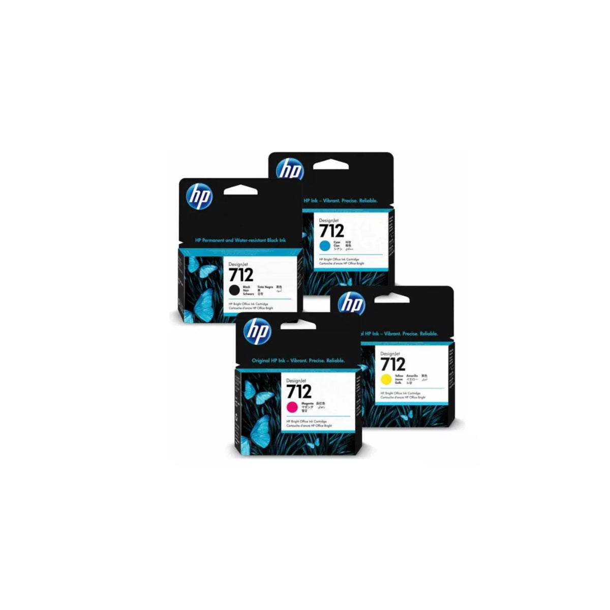 Pack Cartuchos hp 712 Original N/M/C/Y